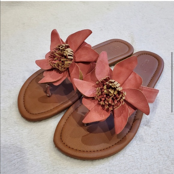 Capelli New York Pink Floral PU Leather Sandals, Size 7-7.5 - Picture 6 of 15